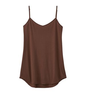 YU'NOW（ユナウ）の「レーヨンブレンド　レイヤードキャミソール（肌着・インナーウェア）」｜ブラウン