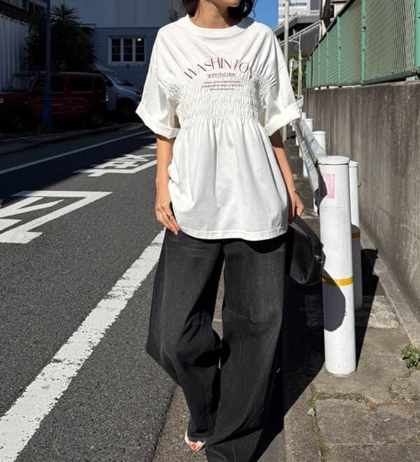 RANAN（ラナン）の「マルチファンクション　シャーリングプリントT（Tシャツ）」｜詳細画像