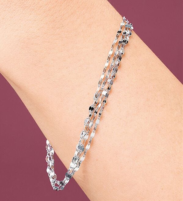 ルフラン（ルフラン）の「プラチナフラワークロスブレスレット（ブレスレット・バングル）」｜詳細画像