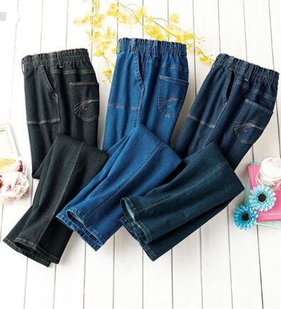 ルフラン（ルフラン）の「【３本組】配色ステッチ使い柔らか凉しいデニム（フルレングスパンツ）」