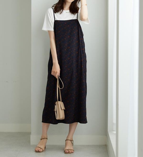 BELLUNA（ベルーナ）の「【2点セット】花柄プリントキャミワンピースアンサンブル（その他ワンピース）」｜詳細画像