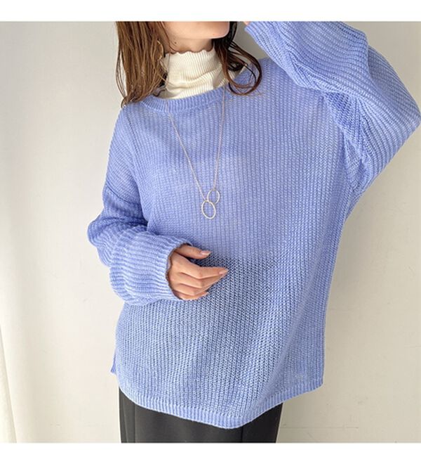 GeeRA（ジーラ）の「モヘアライクシアーオーバーニット（ニット・セーター）」｜詳細画像