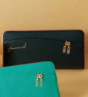 BELLUNA（ベルーナ）の「＜ＦＲＡＭＥ　ＷＯＲＫ＞ラウンド型長財布（財布・パスケース）」｜ブラック