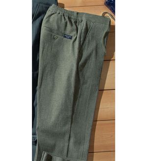 「＜コムルヴァン・オム＞「涼」感じる大人の麻入りイージーパンツ（メンズイージーパンツ）」｜セージ