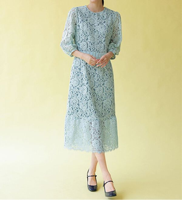 RANAN（ラナン）の「配色デザインレースワンピース（その他ワンピース）」｜詳細画像