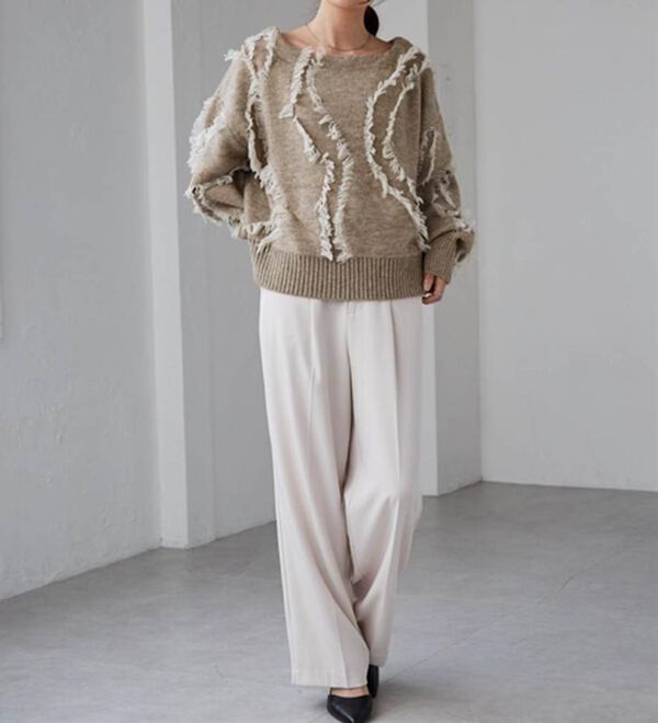 RANAN（ラナン）の「ニュアンスフリンジニット（ニット・セーター）」｜詳細画像