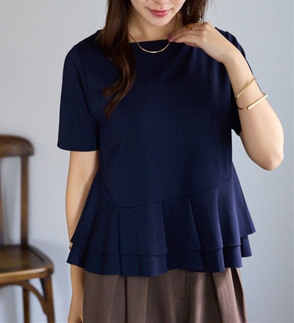 alotta（アロッタ）の「スクエアネックティアードトップス（カットソー）」｜詳細画像