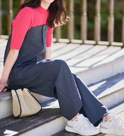 RANAN（ラナン）の「ワンボタンベアキャミサロペット（オールインワン）」