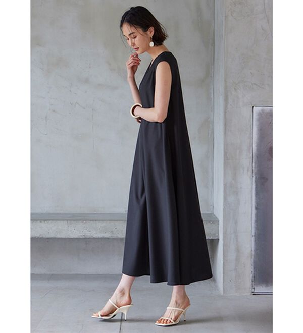 RANAN（ラナン）の「ひんやり！麻調合繊フレアーワンピース（その他ワンピース）」｜詳細画像