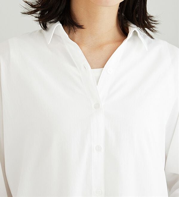 BELLUNA（ベルーナ）の「イージーケア！袖リボンシャツチュニック（チュニック）」｜詳細画像