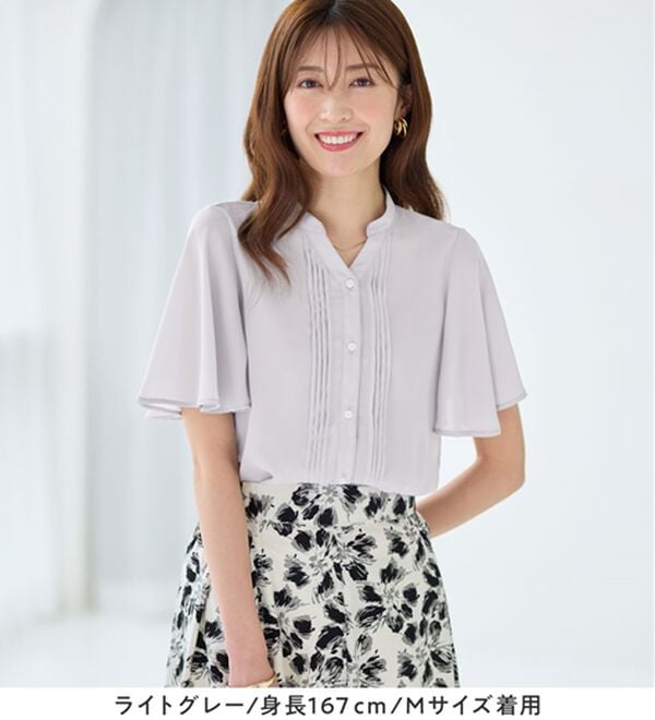 alotta（アロッタ）の「上品細見えピンタックブラウス（ブラウス）」｜詳細画像