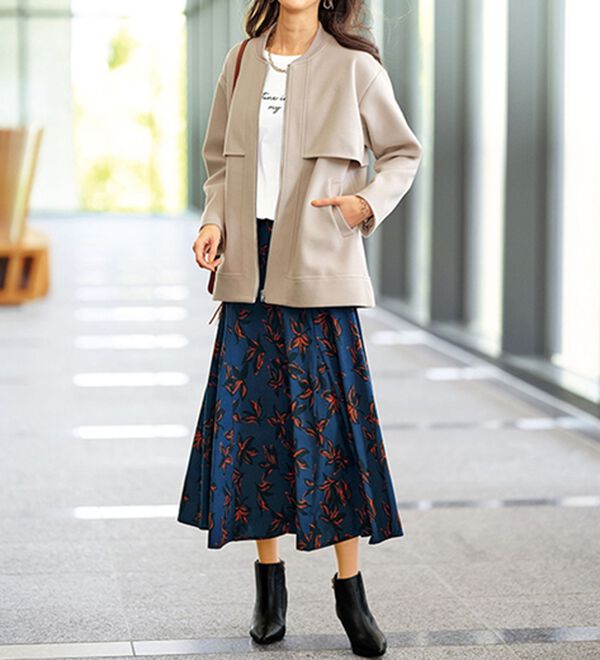 BELLUNA（ベルーナ）の「ウール調素材フリル使いブルゾン（ブルゾン）」｜詳細画像