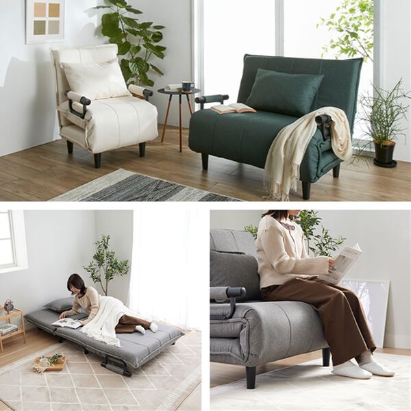 座って寝てくつろげる3WAYソファベッド2＜サイズが選べる・省
