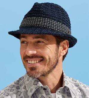 「＜ドン　ベルモード＞風が通る涼やか麻混中折れハット（メンズ帽子）」｜詳細画像