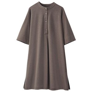 BELLUNA（ベルーナ）の「抗菌防臭汗じみ対策シャツ見えチュニック（チュニック）」｜ブラウン