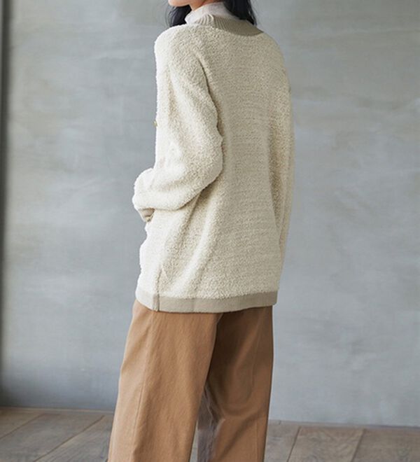 RANAN（ラナン）の「ツイード調ニットカーディガン（ニットカーディガン）」｜詳細画像