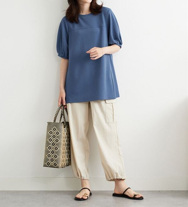 BELLUNA（ベルーナ）の「ポコポコ素材ふんわり袖チュニック（チュニック）」｜詳細画像