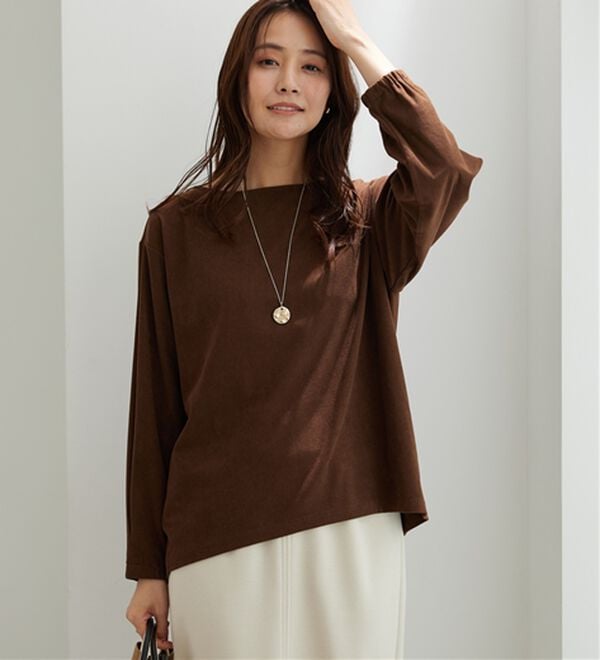 BELLUNA（ベルーナ）の「ふんわりコーデュロイ素材プルオーバー（カットソー）」｜詳細画像