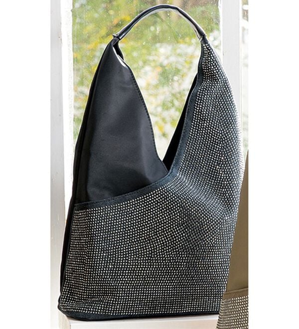 BELLUNA（ベルーナ）の「煌めきアクセントの異素材ショルダー（その他バッグ）」｜黒