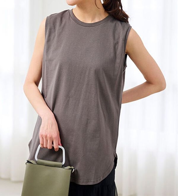 RANAN（ラナン）の「＜BC＞綿100％ひんやりタンクトップ（カットソー）」｜詳細画像