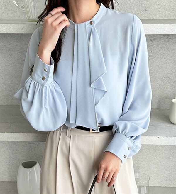 GeeRA（ジーラ）の「２ＷＡＹドレープスカーフタイブラウス（ブラウス）」｜詳細画像