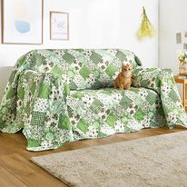 「華やかなパッチワーク調マルチカバー（ソファーカバー）」