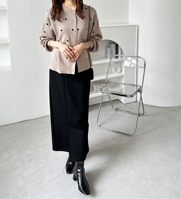 GeeRA（ジーラ）の「ドット柄カーディガン（ニットカーディガン）」｜詳細画像