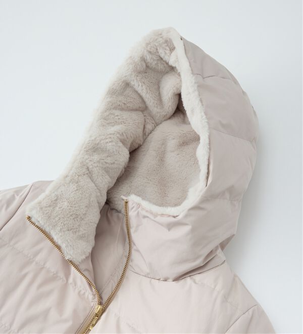 RANAN（ラナン）の「暖かファーフード使いすっきりダウンコート（ダウンコート・ジャケット・ベスト）」｜詳細画像