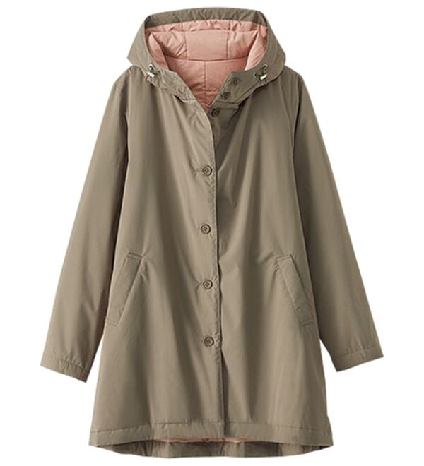 BELLUNA（ベルーナ）の「軽量&times;防風！配色使い中わたコート（ロングコート）」｜詳細画像