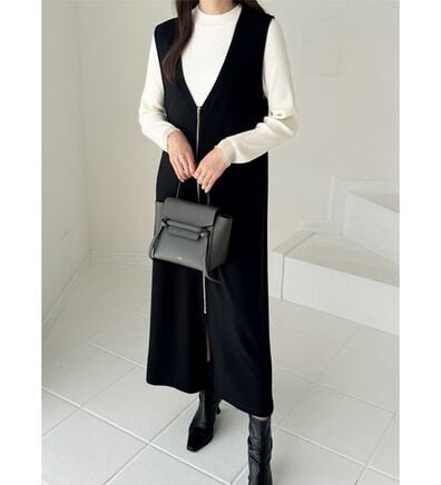 GeeRA（ジーラ）の「３ＷＡＹジップデザインジレワンピース（ジレ）」