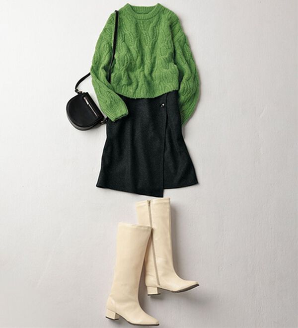 RANAN（ラナン）の「ビッグケーブル短丈ニット（ニット・セーター）」｜詳細画像