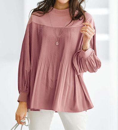 BELLUNA（ベルーナ）の「カットソー×プリーツ切替プルオーバー（カットソー）」