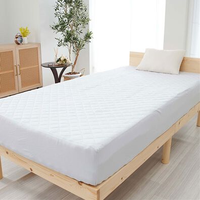 iellio（イエリオ）の「綿１００％敷パッド一体型BOXシーツ＜着脱簡単・ズレにくい・家事ラク・一体型ボックスシーツ・オールシーズン＞（ボックスシーツ・ベッドシーツ）」