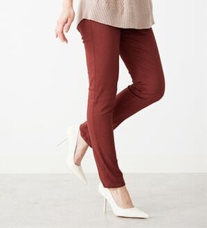 BELLUNA（ベルーナ）の「静電防止！蓄熱綿サテンストレッチカラーパンツスリム（フルレングスパンツ）」｜セピアローズ