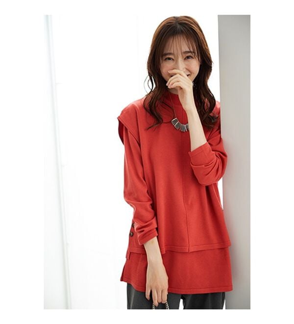 BELLUNA（ベルーナ）の「ベスト付ニットチュニックアンサンブル（アンサンブル）」｜詳細画像