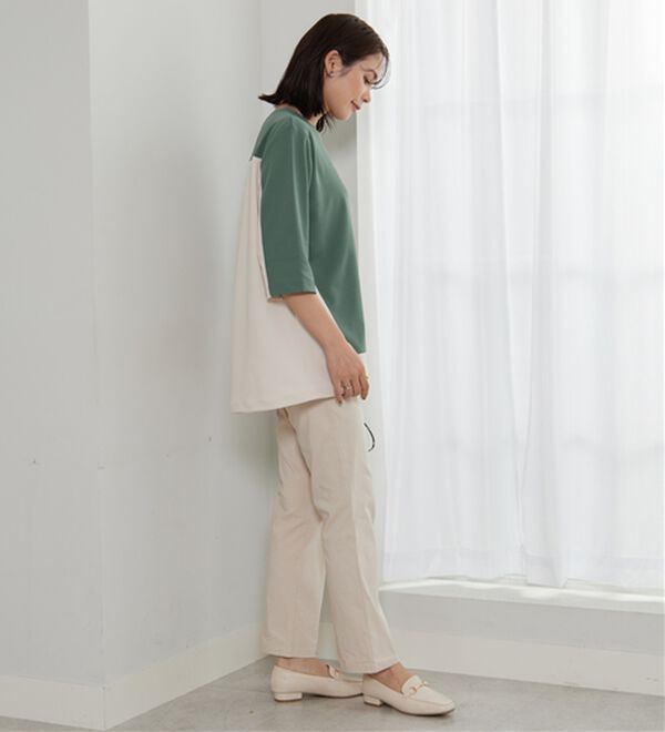 BELLUNA（ベルーナ）の「ドロスト使い配色デザインチュニック（チュニック）」｜詳細画像