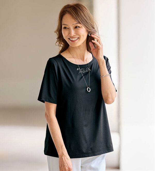 BELLUNA（ベルーナ）の「シャドーチェック素材ストライプジレアンサンブル（パーカー）」｜詳細画像