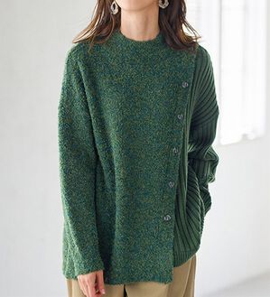 BELLUNA（ベルーナ）の「細見えボタンデザインニット（ニット・セーター）」｜詳細画像