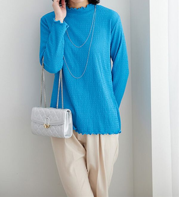 BELLUNA（ベルーナ）の「ジャカード素材メローデザインプルオーバー（カットソー）」｜詳細画像