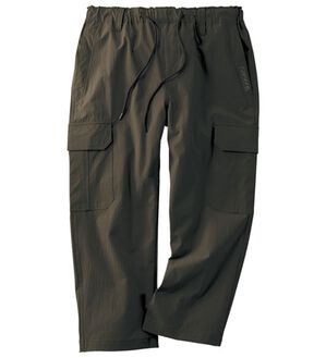 「＜アウトドアプロダクツ＞のびかる７分丈カーゴパンツ（メンズカーゴパンツ）」｜カーキ