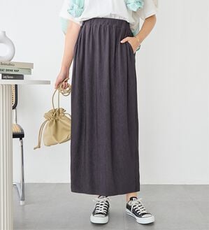Viola e Viola（ヴィオラ エ ヴィオラ）の「丈切れる！楽ちんジャカードナロースカート（ロングスカート）」｜詳細画像