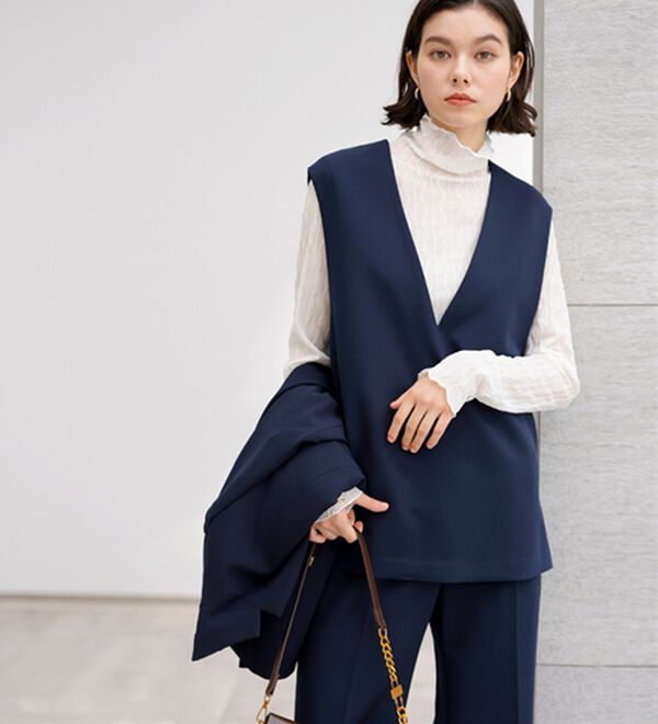 GeeRA（ジーラ）の「【入卒式/セレモニー】着回しベスト＆ジャケットセットスーツ（パンツスーツ）」｜詳細画像