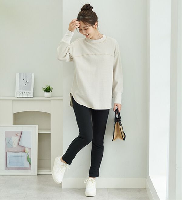 BELLUNA（ベルーナ）の「まるではく毛布！静電防止付裏ファーレギンス（スパッツ・レギンス）」｜詳細画像