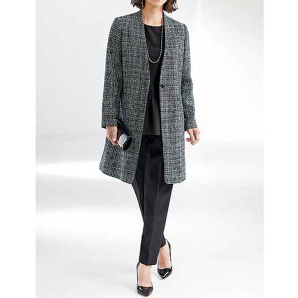 BELLUNA（ベルーナ）の「【３点セット】ツイード素材ロングジャケットパンツ３点セットスーツ（その他スーツ）」｜詳細画像