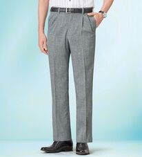 「裾上げ済杢調爽やかウエストストレッチスラックス（メンズスラックス）」