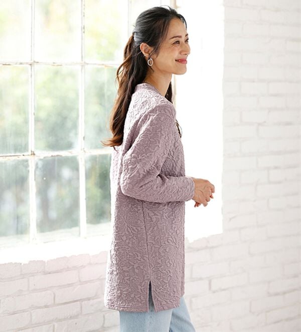 ルフラン（ルフラン）の「【３色組】花柄ふくれジャカードプルオーバー（カットソー）」｜詳細画像