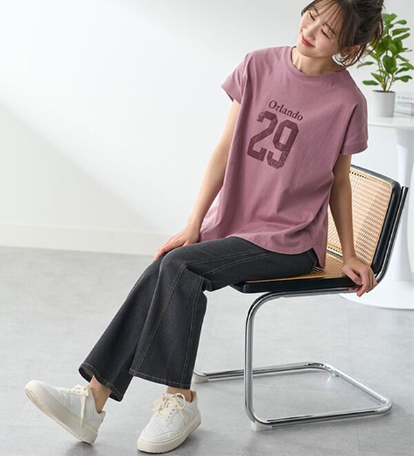 BELLUNA（ベルーナ）の「ひんやリッチコットン大人のゆったりドルマンＴシャツ（カットソー）」｜詳細画像