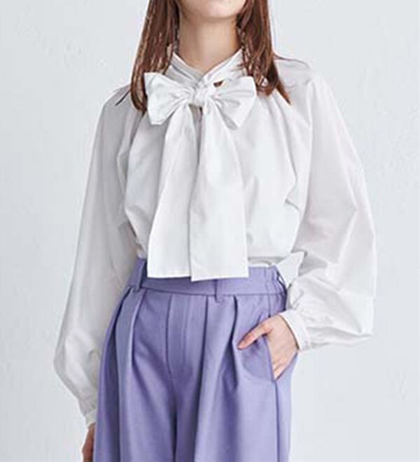 RANAN（ラナン）の「ボリュームボウタイブラウス（ブラウス）」｜詳細画像