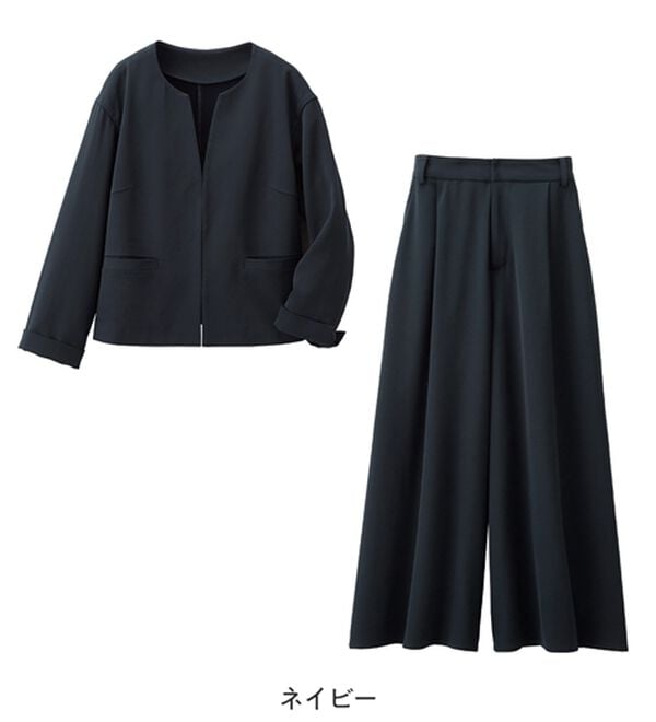 Viola e Viola（ヴィオラ エ ヴィオラ）の「洗える！多機能２点セットアップ＜Ｍ～５Ｌ＞（パンツスーツ）」｜詳細画像