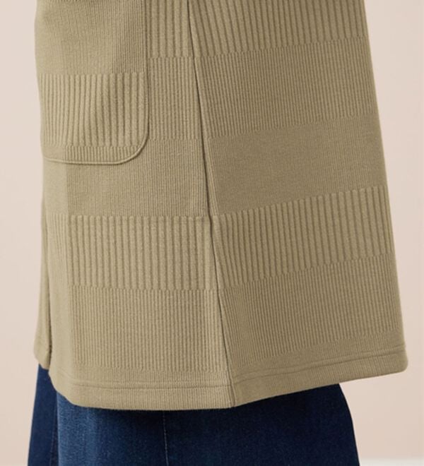 BELLUNA（ベルーナ）の「ボーダージャカード素材フードカーディガン（その他ジャケット）」｜詳細画像